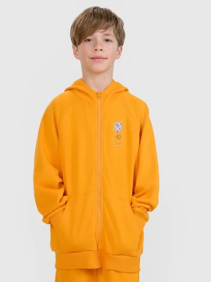 4F Bluza dresowa rozpinana z kapturem chłopięca - pomarańczowa 146 (10-11 lat)