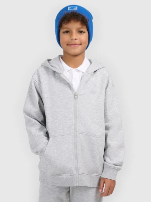 4F Bluza dresowa rozpinana z kapturem chłopięca - szara 146 (10-11 lat)