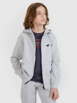 4F Bluza dresowa rozpinana z kapturem chłopięca - szara 158 (12-13 lat)