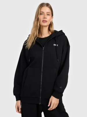4F Bluza dresowa rozpinana z kapturem damska - czarna L