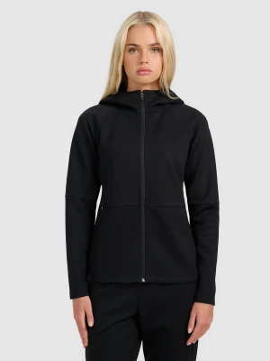 4F Bluza dresowa rozpinana z kapturem damska - czarna L