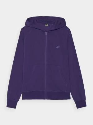 4F Bluza dresowa rozpinana z kapturem damska - granatowa XS