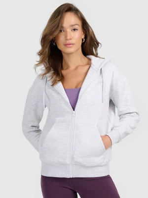 4F Bluza dresowa rozpinana z kapturem damska - szara XL