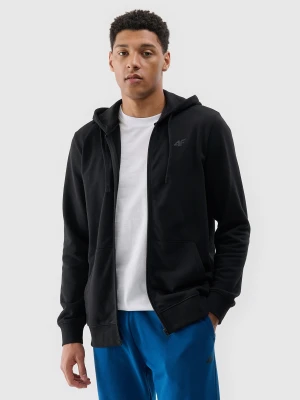 4F Bluza dresowa rozpinana z kapturem męska - czarna 3XL