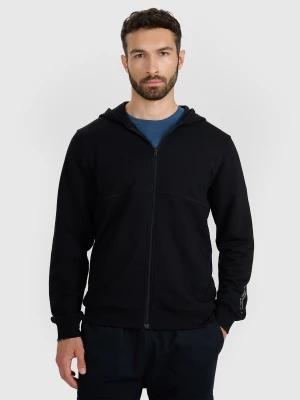 4F Bluza dresowa rozpinana z kapturem męska - czarna S