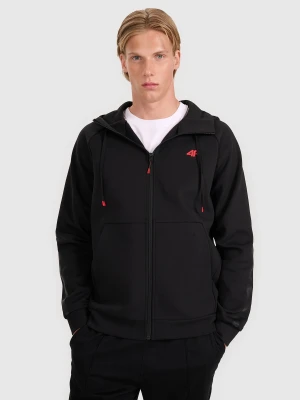 4F Bluza dresowa rozpinana z kapturem męska - czarna S