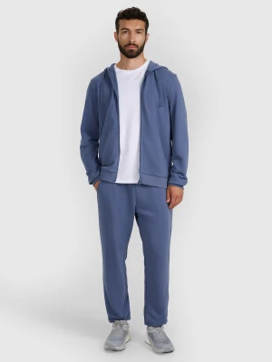 4F Bluza dresowa rozpinana z kapturem męska - granatowa XL