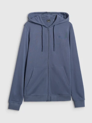 4F Bluza dresowa rozpinana z kapturem męska - granatowa S