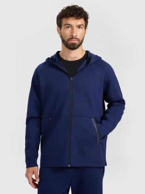 4F Bluza dresowa rozpinana z kapturem męska - granatowa M