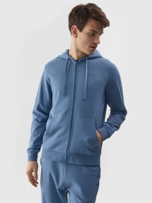 4F Bluza dresowa rozpinana z kapturem męska - granatowa S