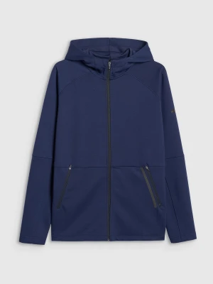 4F Bluza dresowa rozpinana z kapturem męska - granatowa L