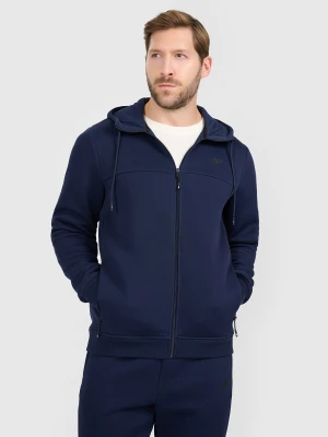 4F Bluza dresowa rozpinana z kapturem męska - granatowa M