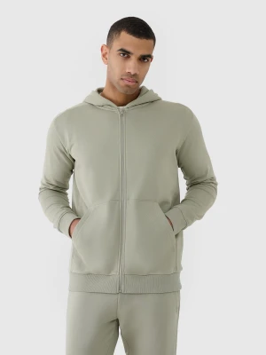 4F Bluza dresowa rozpinana z kapturem męska - khaki XL