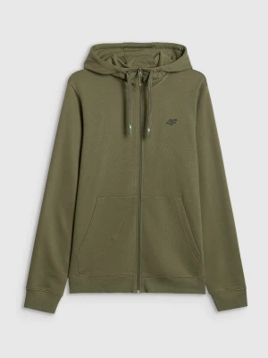 4F Bluza dresowa rozpinana z kapturem męska - khaki 3XL