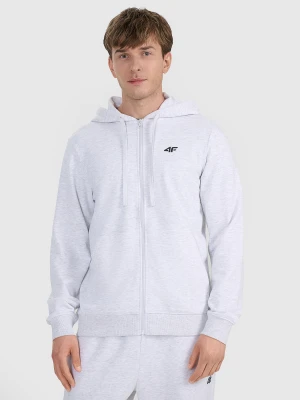 4F Bluza dresowa rozpinana z kapturem męska - szara XL