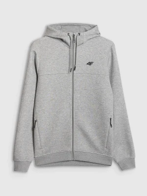 4F Bluza dresowa rozpinana z kapturem męska - szara XL