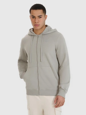 4F Bluza dresowa rozpinana z kapturem męska - szara M