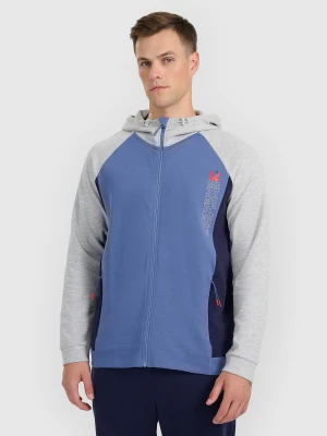 4F Bluza dresowa rozpinana z kapturem męska - szara M