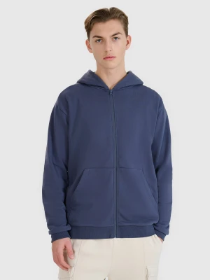 4F Bluza dresowa rozpinana z kapturem męska - szara L