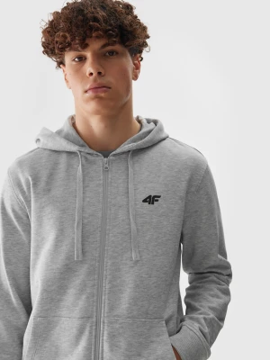 4F Bluza dresowa rozpinana z kapturem męska - szara S