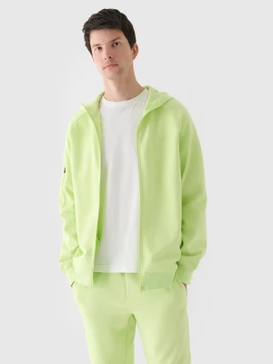 4F Bluza dresowa rozpinana z kapturem męska - zielona XL