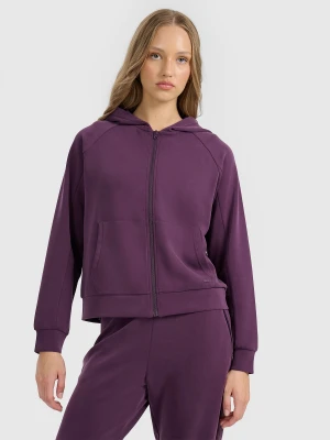 4F Bluza dresowa rozpinana z modalem damska - fioletowa XS