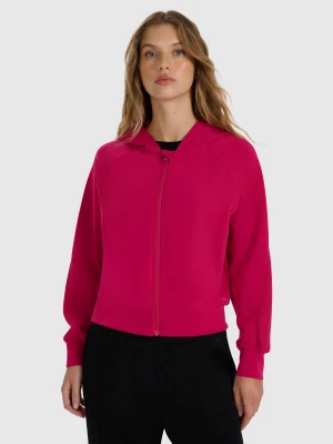 4F Bluza dresowa rozpinana z modalem damska - różowa L