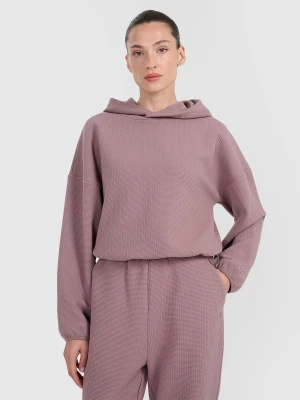 Zdjęcie produktu 4F Bluza dresowa z waflowej dzianiny damska - brązowa S