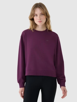 4F Bluza nierozpinana bez kaptura damska - fioletowa XL