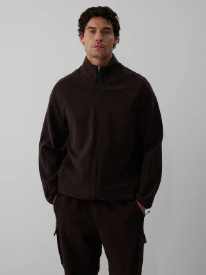 4F Bluza regular bez kaptura męska - brązowa S