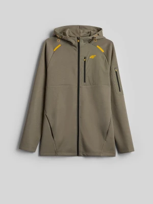 4F Bluza regular z kapturem męska - khaki M zielony