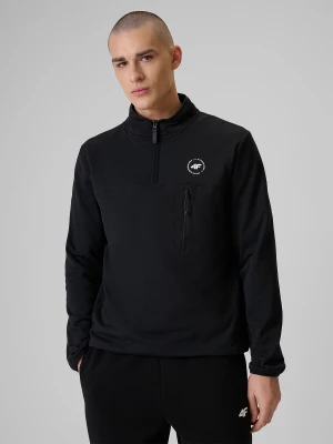 4F Bluza relaxed bez kaptura męska - czarna L