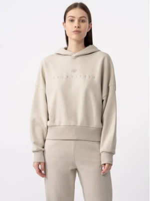 4F Bluza techniczna 4FAW23TSWSF0717 Beżowy Regular Fit