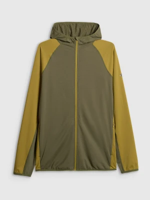 4F Bluza trekkingowa regular z kapturem męska - khaki XXL