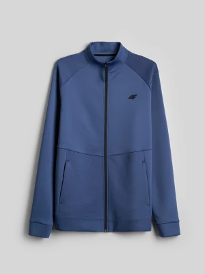 4F Bluza treningowa regular bez kaptura męska - niebieska S