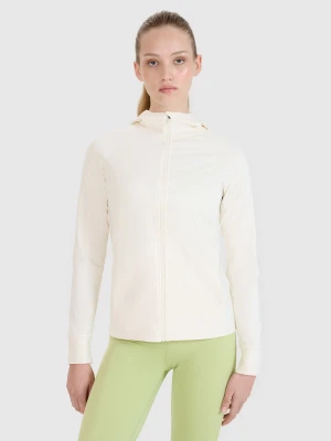 4F Bluza treningowa regular szybkoschnąca damska - biała XXL