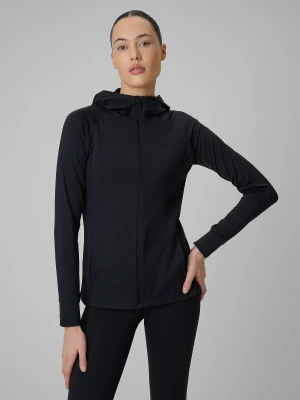 4F Bluza treningowa regular szybkoschnąca damska - czarna S