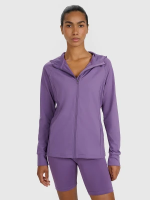 4F Bluza treningowa regular szybkoschnąca damska - fioletowa XS