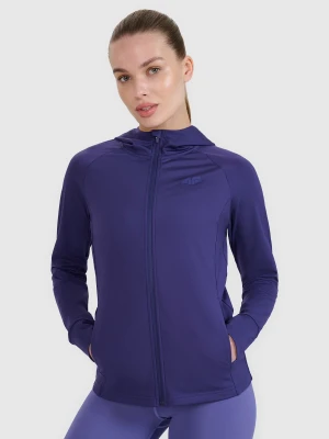4F Bluza treningowa regular szybkoschnąca damska - granatowa XS