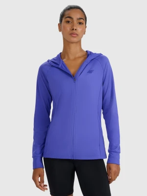 4F Bluza treningowa regular szybkoschnąca damska - niebieska S
