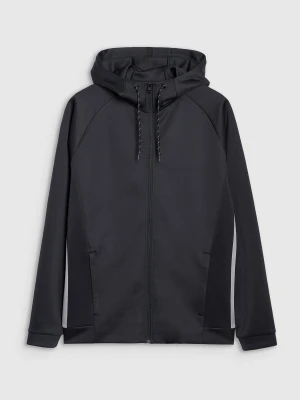 4F Bluza treningowa regular szybkoschnąca męska - czarna M