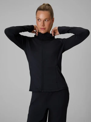 4F Bluza treningowa regular z kapturem damska - czarna XS