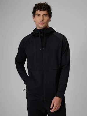 4F Bluza treningowa regular z kapturem męska - czarna L