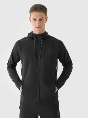 4F Bluza treningowa rozpinana z kapturem męska - czarna S
