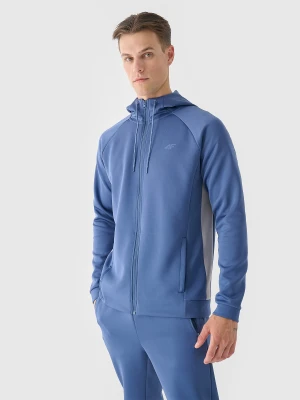 4F Bluza treningowa rozpinana z kapturem męska - niebieska L