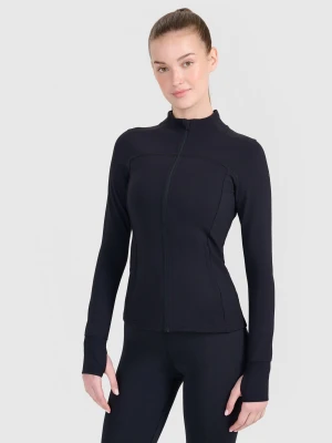4F Bluza treningowa slim szybkoschnąca damska - czarna XL