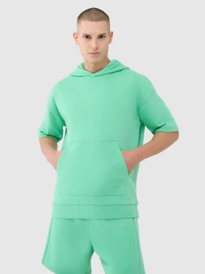 4F Bluza z krótkim rękawem z kapturem męska - zielona L
