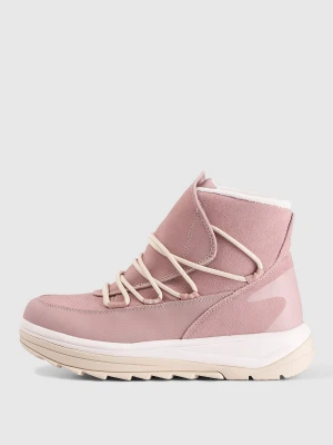 4F Buty zimowe śniegowce SNOWDROP z membraną damskie - różowe 40