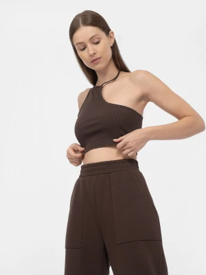 4F Crop top asymetryczny na jedno ramię damski M