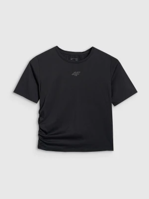 4F Crop-top do jogi i pilatesu szybkoschnący damski - niebieski M